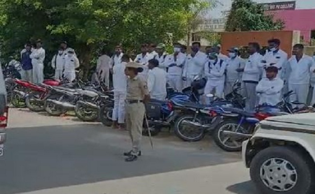 ಹೊಂಡಾ ಕಂಪೆನಿಯ ಕಾರ್ಮಿಕರ ಪ್ರತಿಭಟನೆ