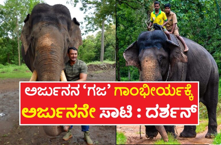 ‘ಅರ್ಜುನ’ನ ಸಾವಿಗೆ ಕಂಬನಿ ಮಿಡಿದ ಪ್ರಾಣಿ ಪ್ರಿಯ ‘ಡಿ ಬಾಸ್’ ದರ್ಶನ್