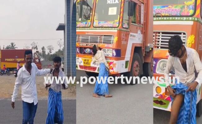 ಹೆದ್ದಾರಿಯಲ್ಲಿ ಕುಡುಕನ ಕಿರಿಕ್​ಗೆ ವಾಹನ ಸವಾರರ ಪರದಾಟ