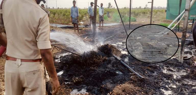 ಶೆಡ್ಡಿಗೆ ಬೆಂಕಿ: ಎರಡು ಆಕಳು ಮತ್ತು ಕರು ಬೆಂಕಿಗೆ ಆಹುತಿ !